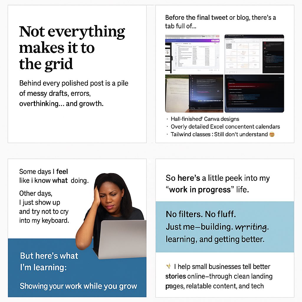 NormaBee26's tweet photo. Done is better than perfect — but… do you know what’s better than done?
 Stay on the read!

Hi… I help businesses:
•Build landing pages that feel as good as they look
•Write content that connects
•And simplify the scary parts of tech so you can focus on growth. https://t.co/0ggw1mb2Fi