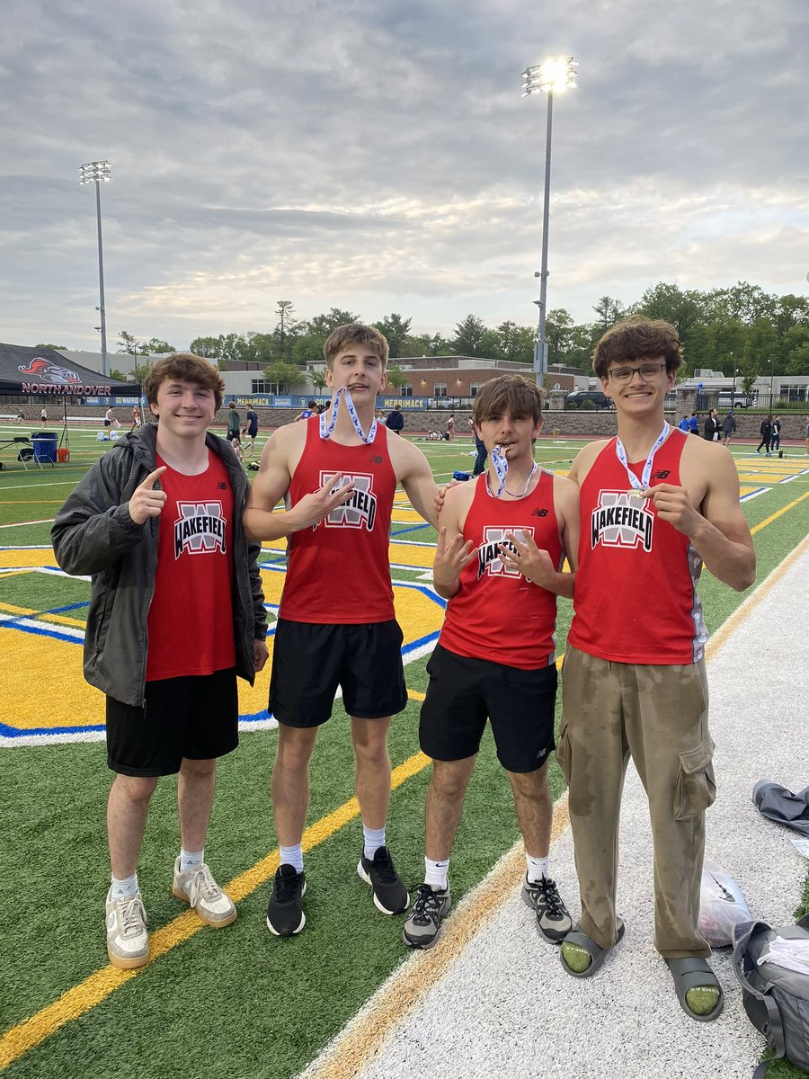 Big day for Pole Vault at the D4 State Championship.  Henry Brown placed 2nd(12 feet), Ryan Hogan 3rd(11’6”) and Jimmy Fabbri 8th(10’) for a total of 15 points.  #warriors