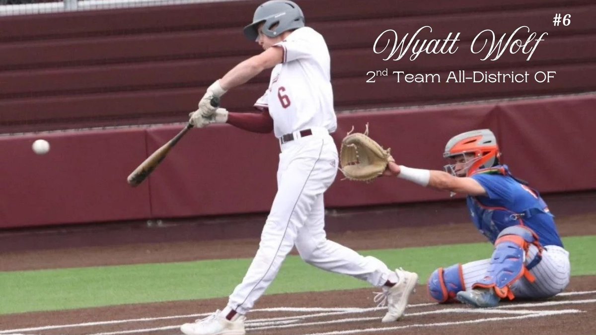 Congratulations to Wyatt Wolf on his 6-4A All-District Award! 

Wyatt was one of the only Sophomores to receive an award in a very tough district. From leaving track meets and playing through injuries, he continued to produce at the plate and in the field! #TPW