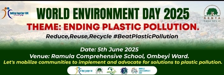 At long last!
The days are numbered,  we are welcoming everyone from community members, schools, NGOs, Corporates, leaders and local administration to this beautiful day #WorldEnvironmentDay2025 celebration.
#EndPlasticPollution
<a href="/KCCWG/">The Kenya Climate Change Working Group</a> 
<a href="/NemaKenya/">NEMA Kenya</a>