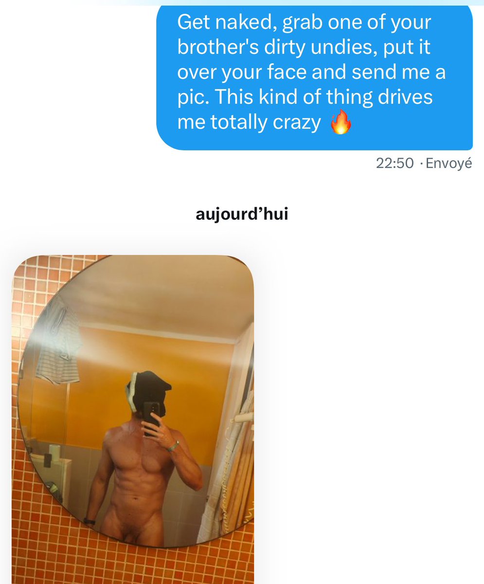 He is the “muscular follower” I was talking about 💪😏

Look how PATHETIC he is covering his sub face with his brother's dirty undies 😂😈

#Alpha #MindFuck #Humiliation