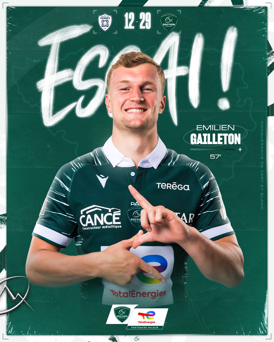 🏉 57' 𝑬𝑺𝑺𝑨𝑨𝑨𝑨𝑨𝑨𝑨𝑰 ! Emilien Gailleton pour le 4e essai béarnais !

#RCVSP #TOP14 #HonhaSection