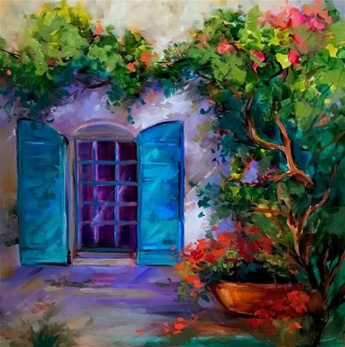 Nancy Medina. 
Oooh what a wonderful painting 
Created with Acrylics 
She is also a Teacher
Her art has been called 
‘Jaw dropping’.  Bit of an offensive term for such tremendous work. Stunning is a better one .   Leave the jaw out of it!