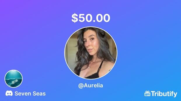 PopUpFindom's tweet image. Yay! Somebody sent a custom gift for $50.00 on @mytributify via "Seven Seas" discord server 😊💜⭐💸

Support me, buy me gifts, &amp;amp; more on Tributify!

tributify.com/Aurelia