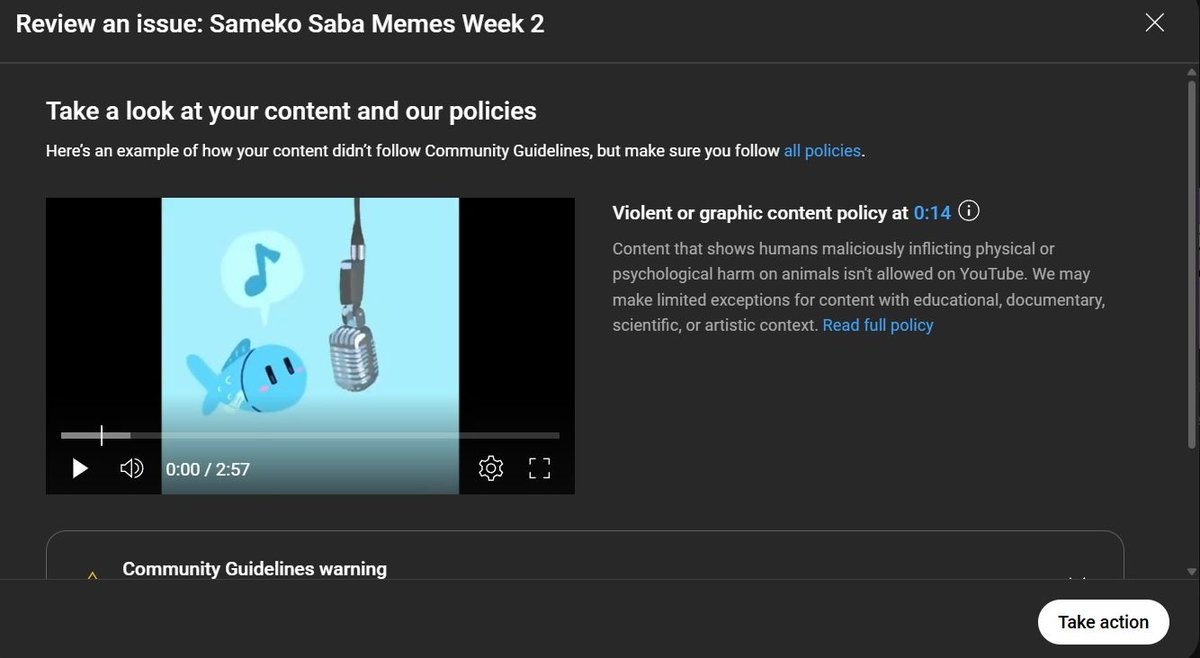 SecretSharkClub's tweet photo. WTF youtube deleted my cute fish meme video -_-
@TeamYouTube can u restore my video please?
deleted vid: https://t.co/9ShZl0evZX
#samekosaba #opression #cute #youtube https://t.co/3FNeQI6sfw