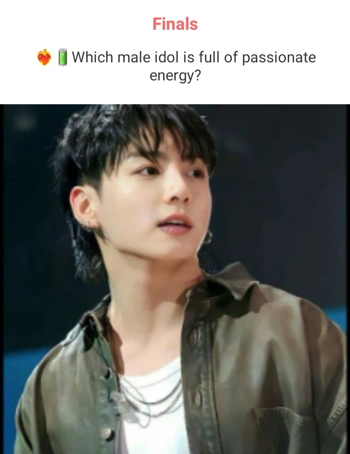 #CHOEAEDOL #ImagePick

❤️‍🔥🔋Which male idol is full of passionate energy?

Ranking 3 #Jungkook

🔹Pick 🐰every day 
🔹Watch an ad to vote again 
🔹Don't choose other idols from TOP5! 

More details on CHOEAEDOL App
myloveidol.com/onepick/631/?l…