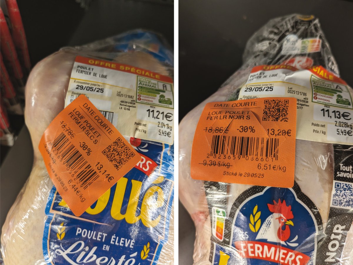 Olivier Dauvers (@dauvers70) on Twitter photo SAMEDI CONSO chez <a href="/intermarche/">Intermarché</a>.
“Police de l’anti-gaspi, bonjour, vous êtes en infraction“.
C’est pas joli-joli d’augmenter le prix de départ avant la remise “date courte”. Surtout quand ça se voit… 😂😂😂
Ici >> olivierdauvers.fr/2025/05/31/sam… SAMEDI CONSO chez <a href="/intermarche/">Intermarché</a>.
“Police de l’anti-gaspi, bonjour, vous êtes en infraction“.
C’est pas joli-joli d’augmenter le prix de départ avant la remise “date courte”. Surtout quand ça se voit… 😂😂😂
Ici >> olivierdauvers.fr/2025/05/31/sam…