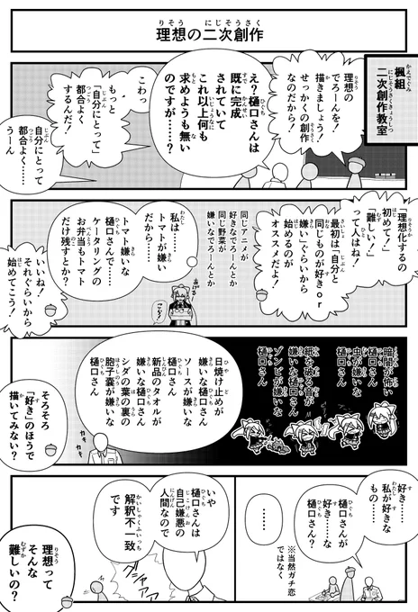 【二次創作】二次創作の書き方4コマと、オマケです。 