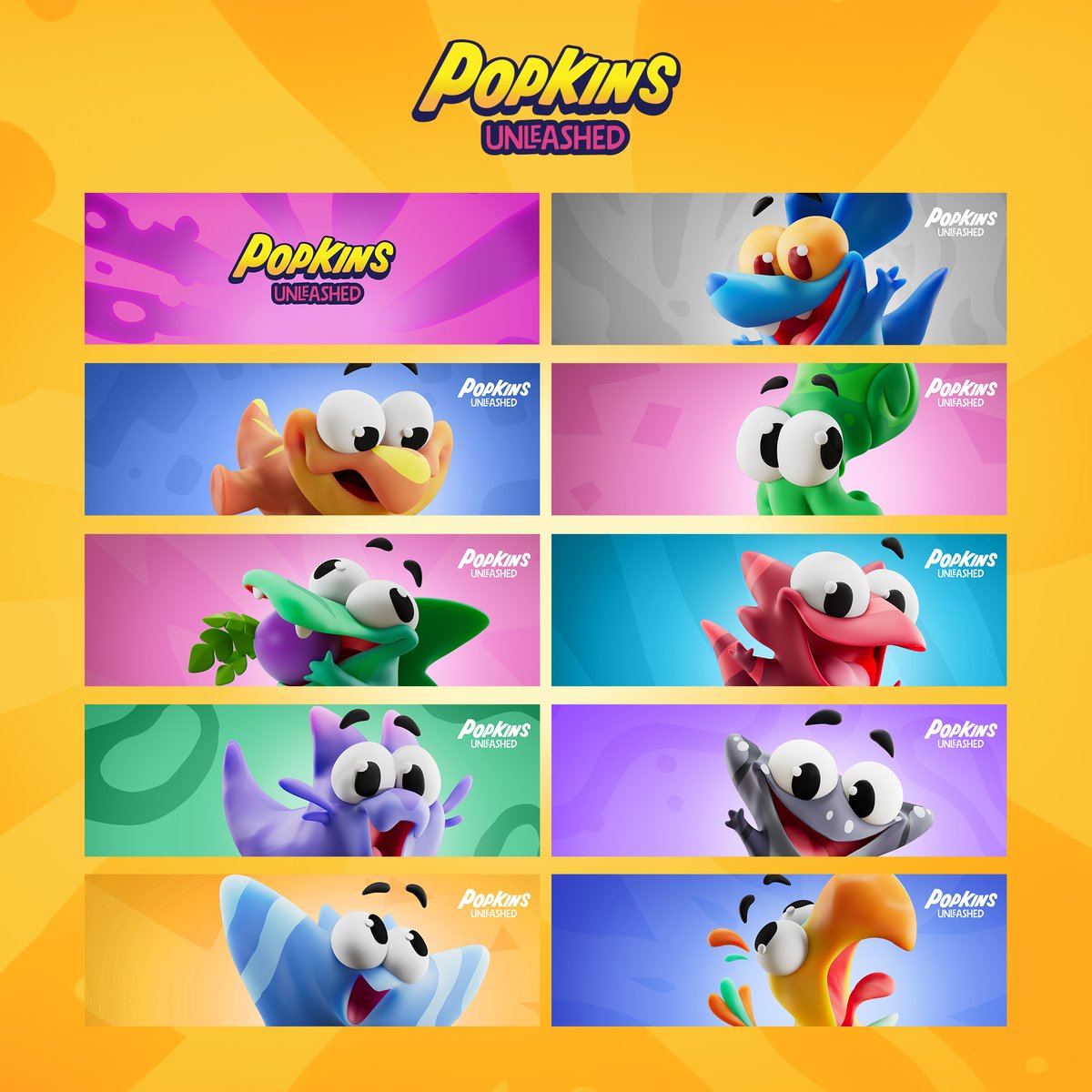 To celebrate hitting almost 40,000 pack mints (in our first TWO days!), we’ve unleashed Popkin banners for each species! Sale period ends June 3.

Scroll down to explore and grab all 9 banners. 🧵