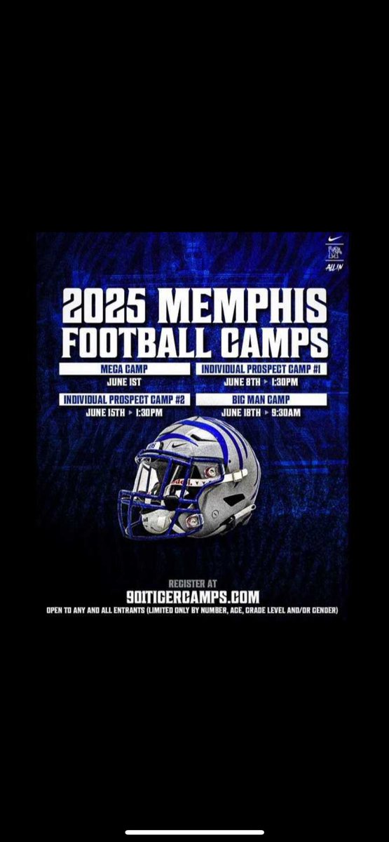 Noah Hicks (@noah_hicks9) on Twitter photo I will be attending Session 1 of the Memphis Mega Camp tomorrow. Excited to compete!!!
<a href="/MemphisFBRec/">Memphis Football Recruiting</a> <a href="/DownSouthFb1/">Down South</a> <a href="/ScoutFball/">Larry Rudolph</a> <a href="/DexPreps/">DexPreps</a> <a href="/HallTechSports1/">Hall-Tech Sports</a> <a href="/pmeunited/">PME United PREPS</a> <a href="/SouthernCharmSp/">Southern Charm Sports</a> <a href="/najehwilk/">Najeh Wilkins</a> <a href="/baconnetworkllc/">Bacon Network</a> <a href="/MoodyFBall/">Moody Football</a> I will be attending Session 1 of the Memphis Mega Camp tomorrow. Excited to compete!!!
<a href="/MemphisFBRec/">Memphis Football Recruiting</a> <a href="/DownSouthFb1/">Down South</a> <a href="/ScoutFball/">Larry Rudolph</a> <a href="/DexPreps/">DexPreps</a> <a href="/HallTechSports1/">Hall-Tech Sports</a> <a href="/pmeunited/">PME United PREPS</a> <a href="/SouthernCharmSp/">Southern Charm Sports</a> <a href="/najehwilk/">Najeh Wilkins</a> <a href="/baconnetworkllc/">Bacon Network</a> <a href="/MoodyFBall/">Moody Football</a>
