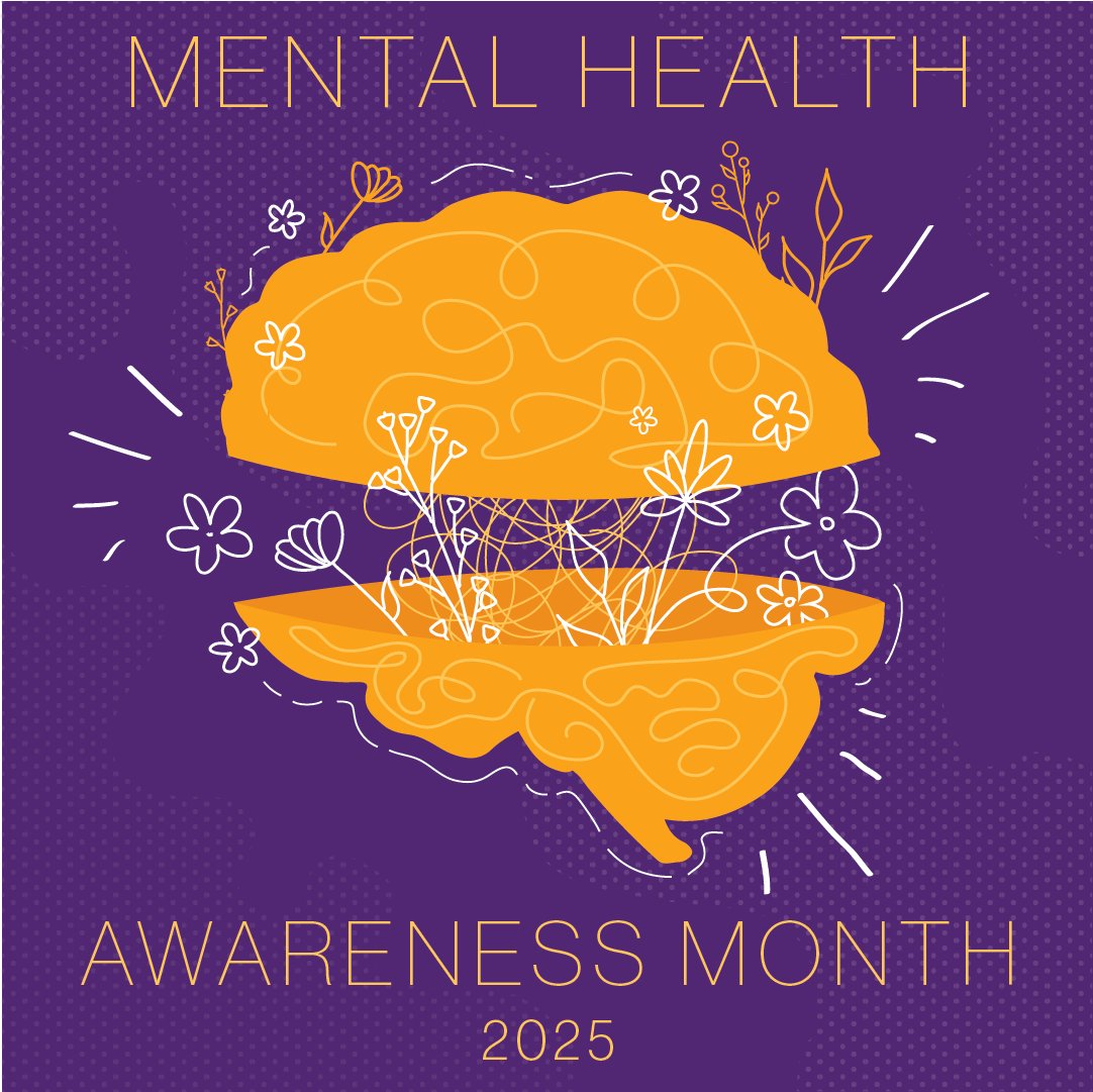 May is Mental Health Awareness Month. It's a time to prioritize our mental well-being and break the stigma surrounding mental health. Let’s support one another, share our stories, and remind everyone that it's okay to seek help. Together, we can foster a culture of compassion!