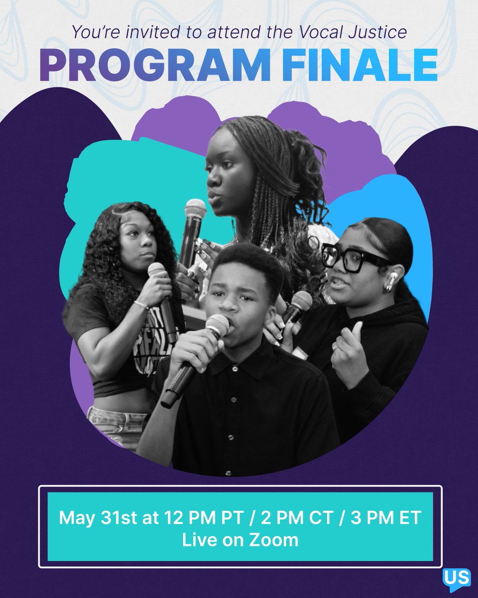 Our Program Finale starts in a few hours! Tune in at 12PM PT/2PM CT/3PM ET on Zoom to witness the powerful voices of our students who have spent the year speaking truth, building community, and growing as leaders. 

RSVP to join this celebration!: tinyurl.com/VJFinale25