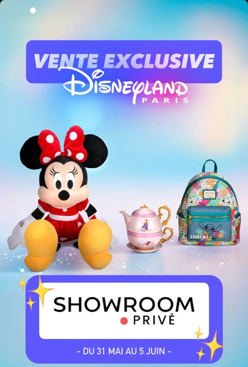 DisneyGazetteFr's tweet photo. #DisneylandParis
Vous rêvez de vous procurer des produits venant du parc ? ✨
Alors rendez-vous sur #Showroomprive où se déroule une vente exclusive ! 🧸
Le lien ? Par ici ! 👇
https://t.co/MaQuRJwuQC
#Disney https://t.co/P6VbMVUZri