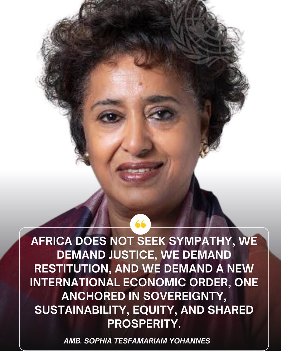 A Bold Call from Africa to the World!!
<a href="/AmbStesfamariam/">Amb. Sophia Tesfamariam</a> reminds us that Africa is not begging ,we are asserting our rightful place in shaping a just, sovereign, and equitable global order.<a href="/HagerMetkel/">Wedi Jelhanti 🇪🇷</a> <a href="/hawelti/">Yemane G. Meskel 🇪🇷</a> <a href="/Nakfa23/">Nakfa</a> <a href="/DahlaKib/">#EritreaShinesAt34 👩🏿‍🔧 🇪🇷🇪🇷</a> <a href="/DeutscheEritrea/">Deutsch-Eritreische Gesellschaft e.V. (DEG)</a>