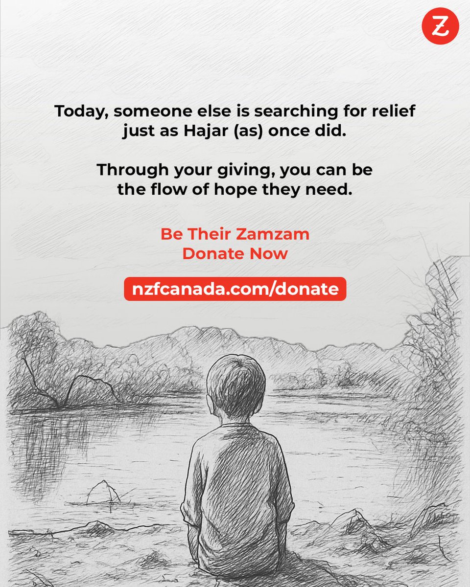 💧 The Story of Zamzam: a legacy of trust.

Hajar (RA) prayed, hoped, and Allah answered. Today, others cry out for relief.

🌊 Be their Zamzam.
Give with hope &amp; faith: nzfcanada.com/donate

#Zamzam #LegacyOfHajar #NZFCanada #ZakatWithImpact #GiveLocal