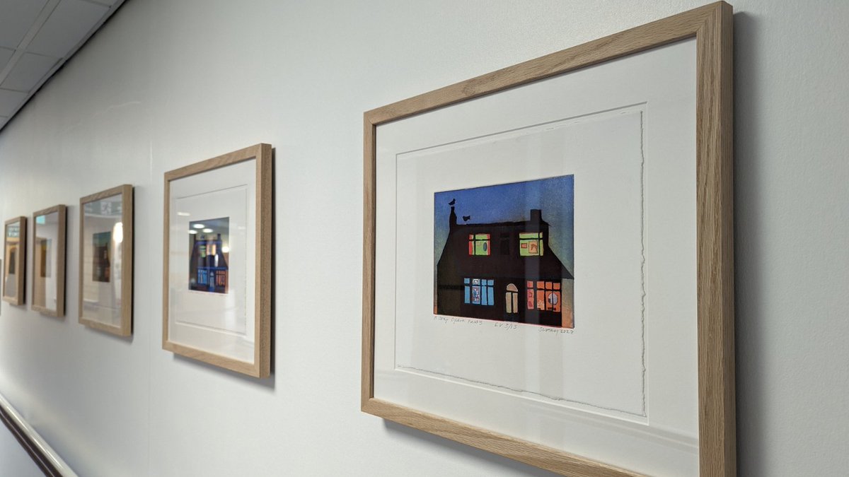 🖼️ Our #TonicArts Collection team collaborated with staff at the Edinburgh Cancer Centre to create a mini art gallery at @WGHLothian. From calming landscapes to bold abstracts, the artwork helps brighten public spaces and boost wellbeing for patients, staff &amp; visitors. 💙