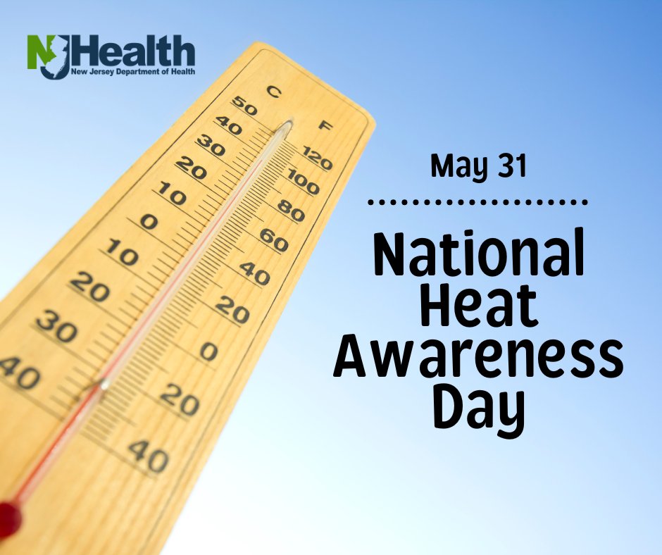 Today is National #HeatAwareness Day. Extreme heat can affect your daily life and your health. It is dangerous for everyone, especially vulnerable groups like older adults and young children.  As we enter higher temperatures, be prepared: …t-hub-new-jersey-njdep.hub.arcgis.com #HealthierNJ