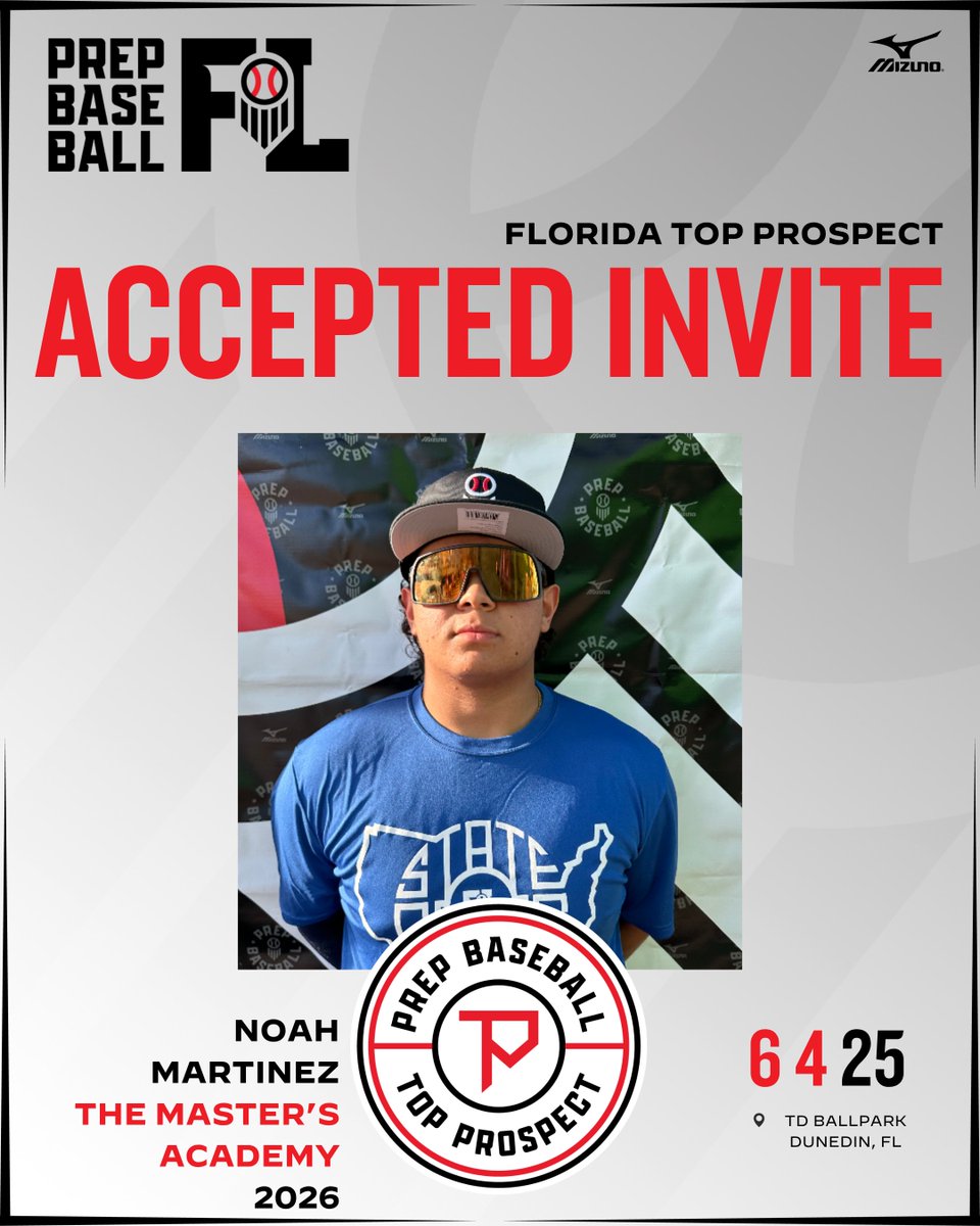 𝐓𝐨𝐩 𝐏𝐫𝐨𝐬𝐩𝐞𝐜𝐭 𝐆𝐚𝐦𝐞𝐬 ☀️

'26 Noah Martinez (<a href="/nomar2026/">Noah Martinez</a>) will be at the FL Top Prospect Games, June 4 at TD Ballpark.

#FLTPG25 will serve as the main identifier for the '25 Future Games &amp; Southeast Super Sophomore Games.

Request invite ⤵️

loom.ly/tcPnDX0