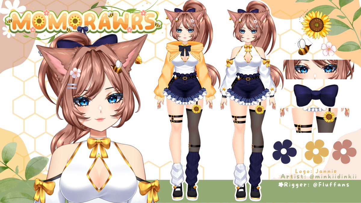 momorawrs's tweet photo. ⌜❀ hi, i'm mae! ❀⌟     
your local cat bee keeper 🌼🐝

 ‧˚₊•┈┈┈┈ ❀ ┈┈┈┈•‧₊˚⊹ 
✿  oshi mark: 🌱🐝
 ✿ art by #minkiidinkii
✿  art tag: #maeillst
‧˚₊•┈┈┈┈ ❀ ┈┈┈┈•‧₊˚⊹  

🌱https://t.co/YcDXm6NAhX  
• #Vtuber • #Vtuberuprising • #ENVtuber • https://t.co/3rDWCWOGRA