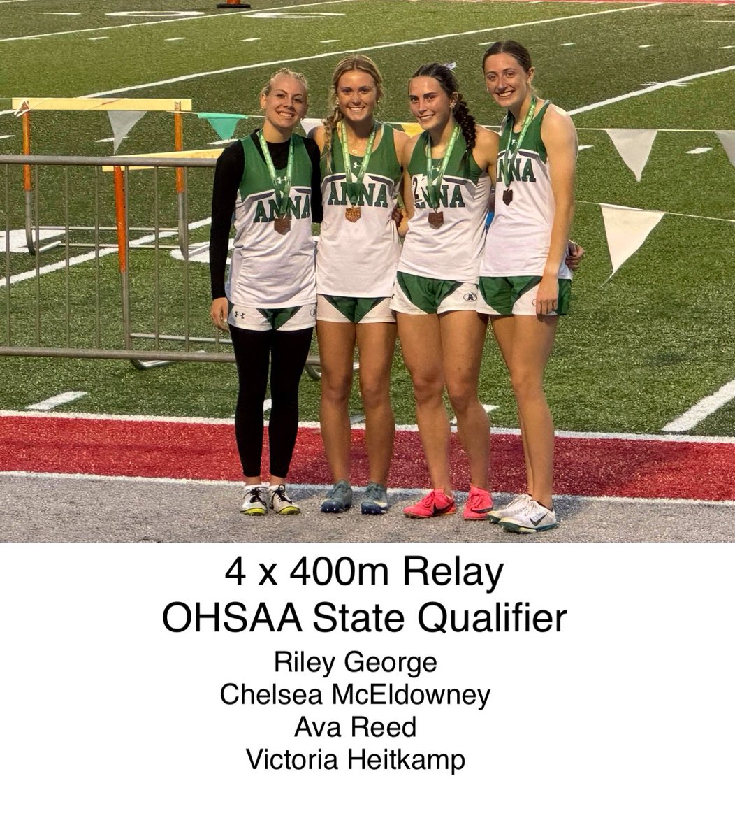 Anna Rocket Boosters (@annaboosters) on Twitter photo Congratulations to Anna’s Riley George, Chelsea McEldowney, Victoria Heitkamp, Ava Reed OHSAA State Track & Field Qualifier in 4x400m Relay to Compete June 6/7 @ Ohio State Jesse Owens Stadium! <a href="/AnnaAthletics/">Anna Athletics</a> <a href="/WOSNScores/">WOSN Sports</a> <a href="/scal_sports/">SCAL Sports</a> <a href="/SidneyOHSports/">Sidney Daily Sports</a> <a href="/sidneydailynews/">Sidney Daily News</a> Congratulations to Anna’s Riley George, Chelsea McEldowney, Victoria Heitkamp, Ava Reed OHSAA State Track & Field Qualifier in 4x400m Relay to Compete June 6/7 @ Ohio State Jesse Owens Stadium! <a href="/AnnaAthletics/">Anna Athletics</a> <a href="/WOSNScores/">WOSN Sports</a> <a href="/scal_sports/">SCAL Sports</a> <a href="/SidneyOHSports/">Sidney Daily Sports</a> <a href="/sidneydailynews/">Sidney Daily News</a>