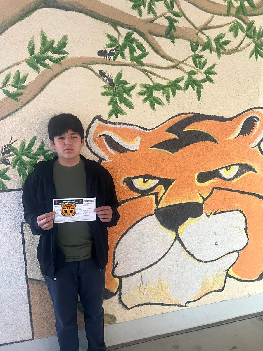 Congrats to our PAWSitive 🐾 Behavior Referral recipients. They were recognized by staff for going above &amp; beyond in demonstrating @mesaunionschool Guidelines for Success. Way to go! We are so proud of you! Go Tigers! 🐅 #DifferenceMaker🐯💙 #TheMesaWay  #mesamoments