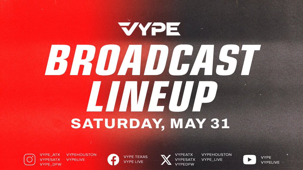 Check out today's broadcast lineup LIVE on @vypeatx <a href="/vypehouston/">VYPE Houston</a> <a href="/NFHSNetwork/">NFHS Network</a> #txhsbb ⚾️📺🎙️

WATCH: vype.com/VYPE-Live/vype…