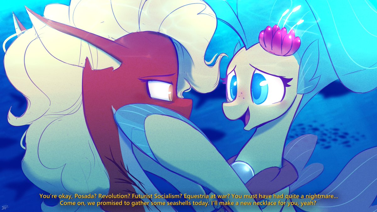 She had a bad dream? Or maybe this reality is a dream itself? (I want to draw Posada from EaW :)

#mlp #equestriaatwar