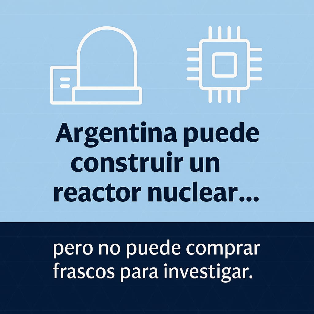 TuQmano's tweet photo. 🎓🧵 Argentina, el país que puede construir reactores nucleares… pero no comprar frascos para investigar.
Una historia de talento, IA, SMRs y desinversión. https://t.co/wgCiI5tpa1