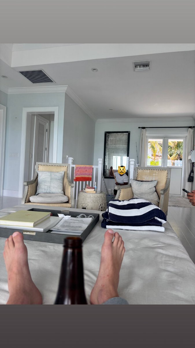 TheRodSpecial's tweet photo. Saturday morning to do list:
Kick my feet up, crack open an ultra, and watch clementine go to work on these stairs. #affluent https://t.co/fqpjRf4IMw