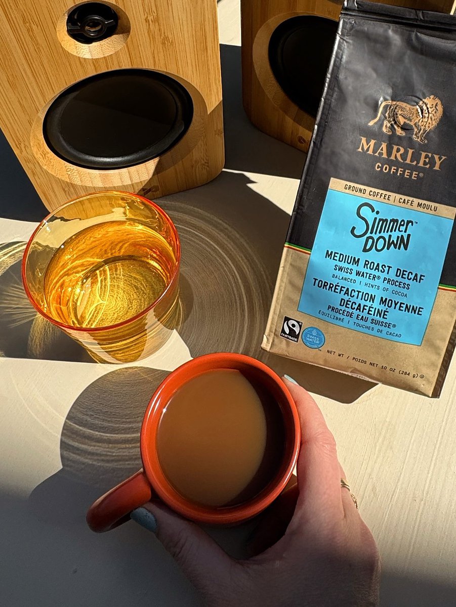 Marley Coffee (@marleycoffee) on Twitter photo Calm in a cup. Our <a href="/swisswater/">Swiss Water® Decaf</a> decaf Simmer Down blend delivers rich flavour without caffeine. Whether it's the start of your day or the end of a long one, take a sip and just chill.. ☁️😌☕ Calm in a cup. Our <a href="/swisswater/">Swiss Water® Decaf</a> decaf Simmer Down blend delivers rich flavour without caffeine. Whether it's the start of your day or the end of a long one, take a sip and just chill.. ☁️😌☕
