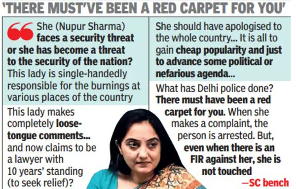 That's why it's called an Ecosystem..!! 
Academia, journalists, movie Makers, NGOs , activists etc.

During Nupur Sharma trail Supreme Court opined : 

She is threat to National Security.

Ignorance is BLISS.!! Enjoy.