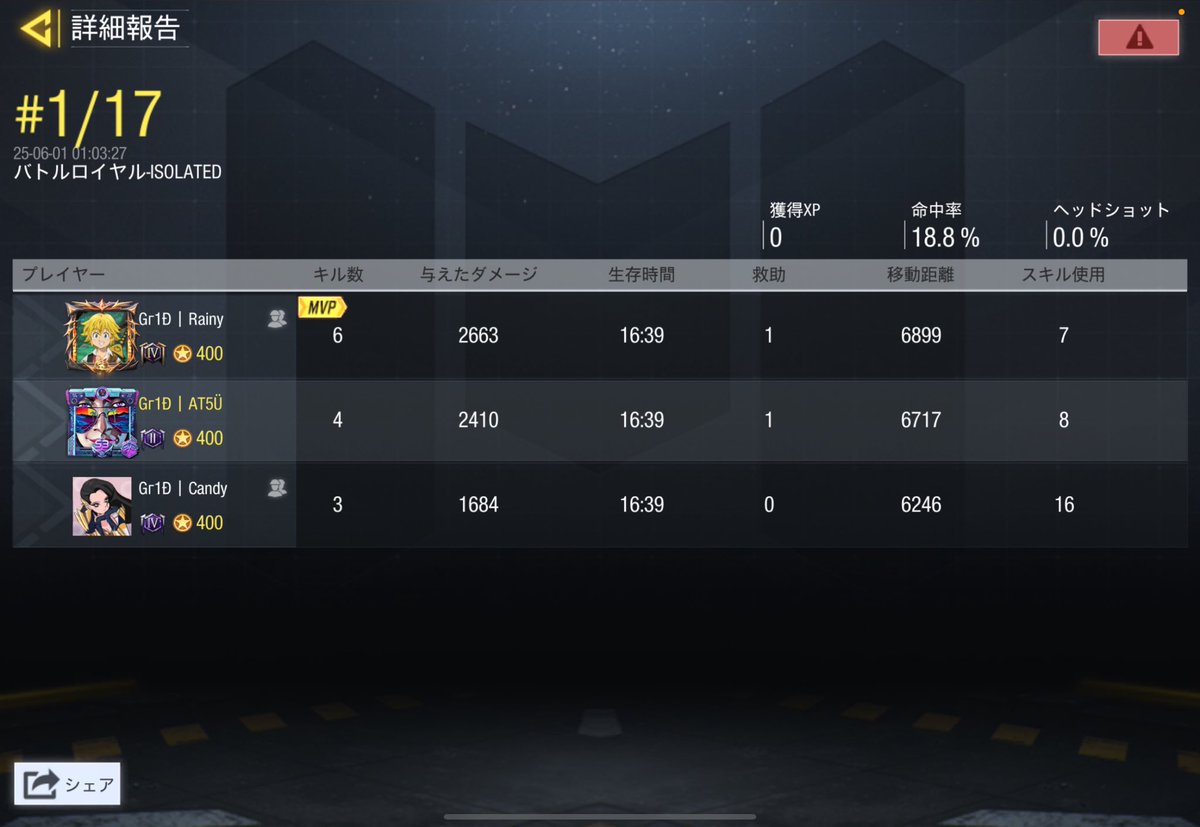 新メンバーのレイニーさんと初プラベ！
キリン杯3戦目GG！