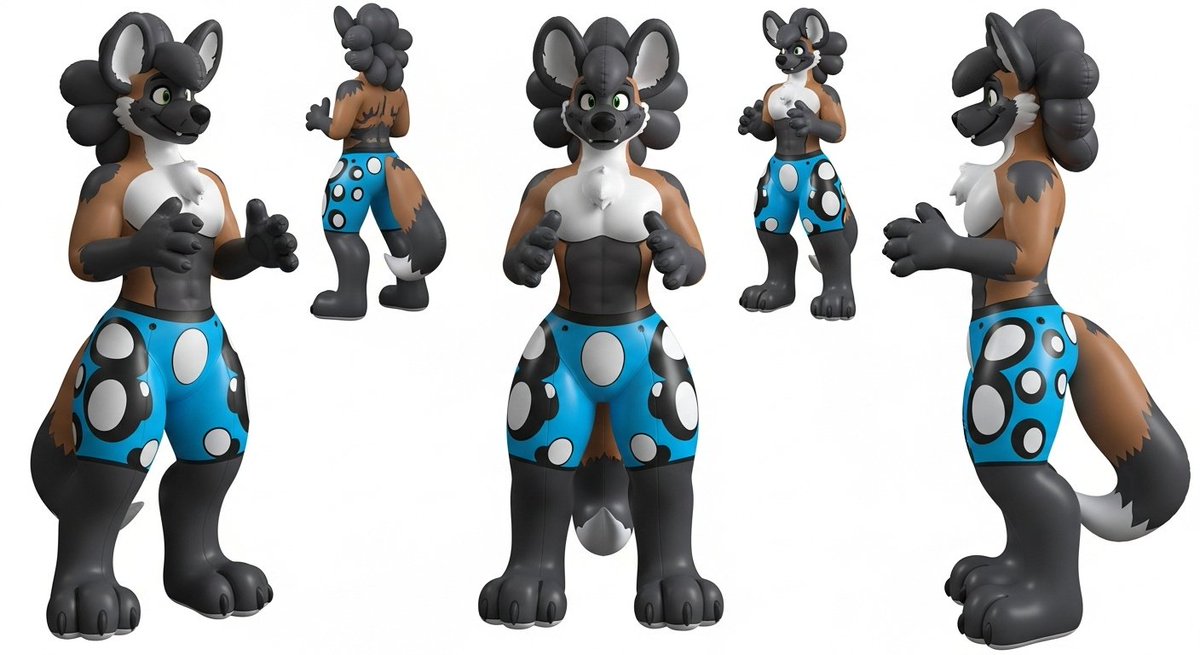 #inflatable #pooltoy #SqueakySaturday #furry

New concept design! 

Another cool African wild dog fursona squeak made as an concept.

I hope that he someday becomes a reality. 

With Hongyi's June Inflatable discount in sight, if you want him, reach out to me by chat!