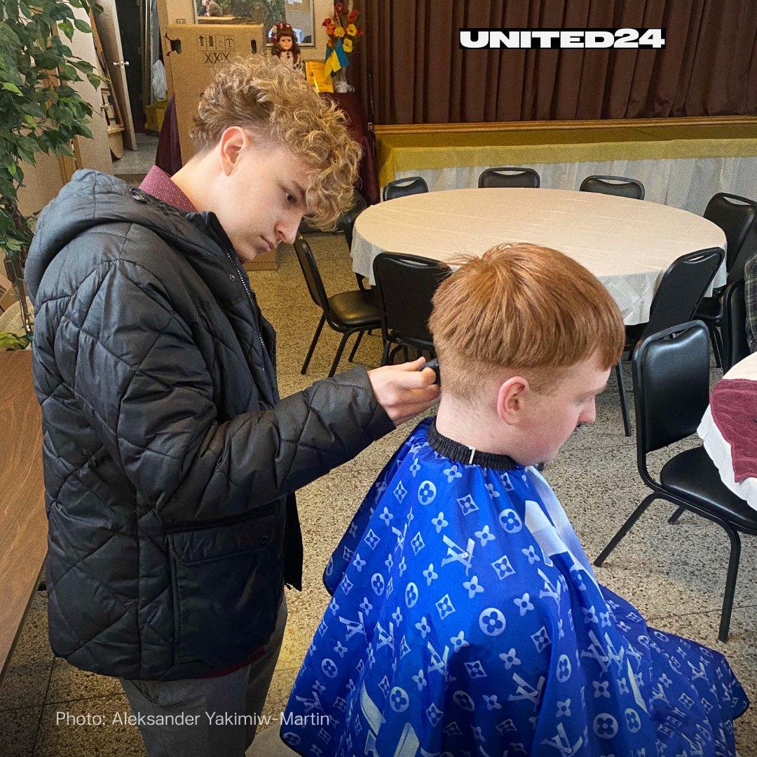 Aleksander Yakimiw-Martin is a 15-year-old Ukrainian-Canadian, who launched Haircuts for Hope to support Ukraine via UNITED24. He offers haircuts at school and donates part of the proceeds to help rebuild schools in Ukraine👇