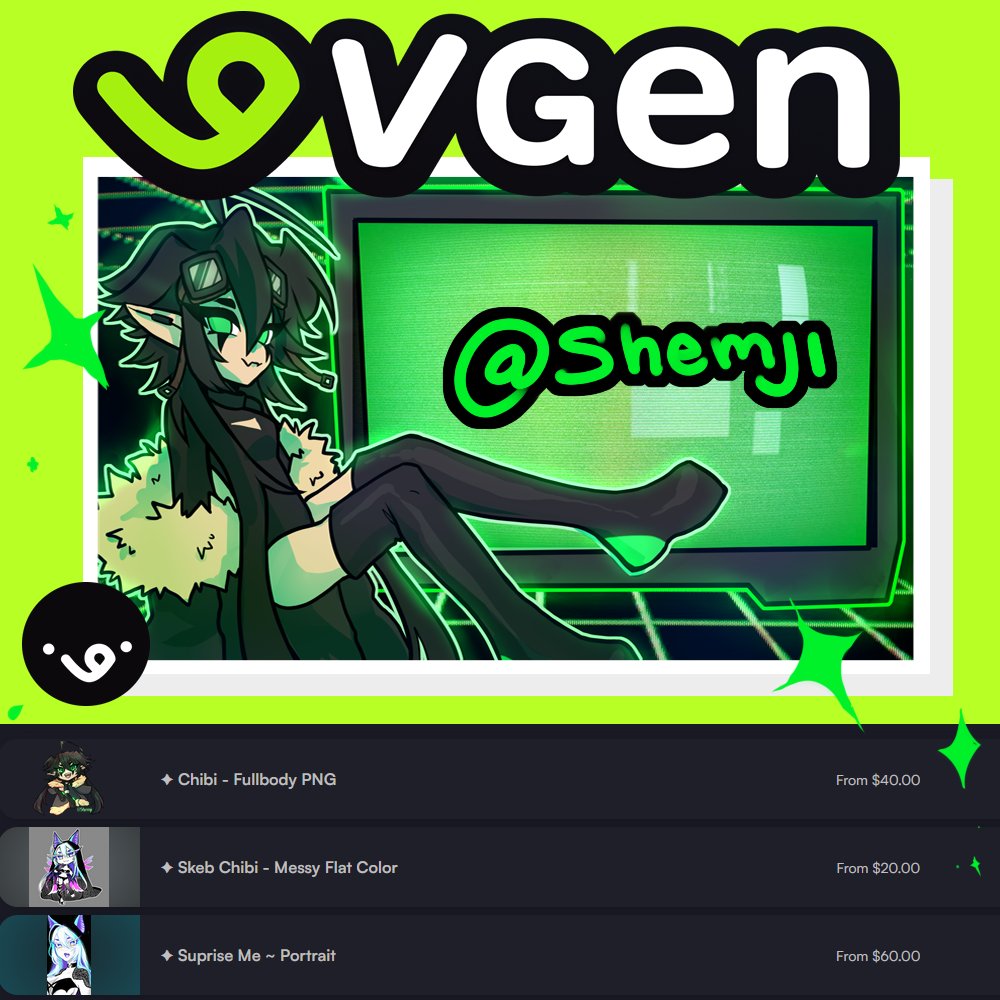 Mrshemji's tweet photo. Thanks to @/cheeichix for the invite I will be opening my VGEN today!  In celebration I will also be doing a free art giveaway for a fullbody chibi to celebrate ^^  
To enter: 
Follow Like+repost  
And comment your character image~ 
Ends June 3rd  #vgenopen #giveaway @Artistreccs https://t.co/hF1V7iONC2