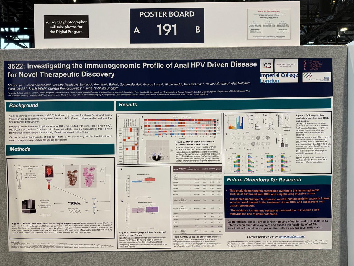 CANS (@chelwestcans) on Twitter photo <a href="/ASCO/">ASCO</a> conference Chicago 2025. First steps in identifying novel therapeutic targets for anal cancer. <a href="/DrSarahCMills/">Sarah</a> <a href="/IreneChong6/">Irene Chong</a> <a href="/ChelwestFT/">Chelsea and Westminster Hospital</a> <a href="/cwpluscharity/">CW+ charity</a> <a href="/NIHRresearch/">National Institute for Health and Care Research</a> <a href="/redtrouserday/">Red Trouser Day: UK Colorectal Cancer Charity</a> <a href="/royalmarsden/">The Royal Marsden Cancer Charity</a> <a href="/ACPGBI/">@ACPGBI</a> <a href="/MicolLupi/">Micol Lupi</a> <a href="/ASCO/">ASCO</a> conference Chicago 2025. First steps in identifying novel therapeutic targets for anal cancer. <a href="/DrSarahCMills/">Sarah</a> <a href="/IreneChong6/">Irene Chong</a> <a href="/ChelwestFT/">Chelsea and Westminster Hospital</a> <a href="/cwpluscharity/">CW+ charity</a> <a href="/NIHRresearch/">National Institute for Health and Care Research</a> <a href="/redtrouserday/">Red Trouser Day: UK Colorectal Cancer Charity</a> <a href="/royalmarsden/">The Royal Marsden Cancer Charity</a> <a href="/ACPGBI/">@ACPGBI</a> <a href="/MicolLupi/">Micol Lupi</a>