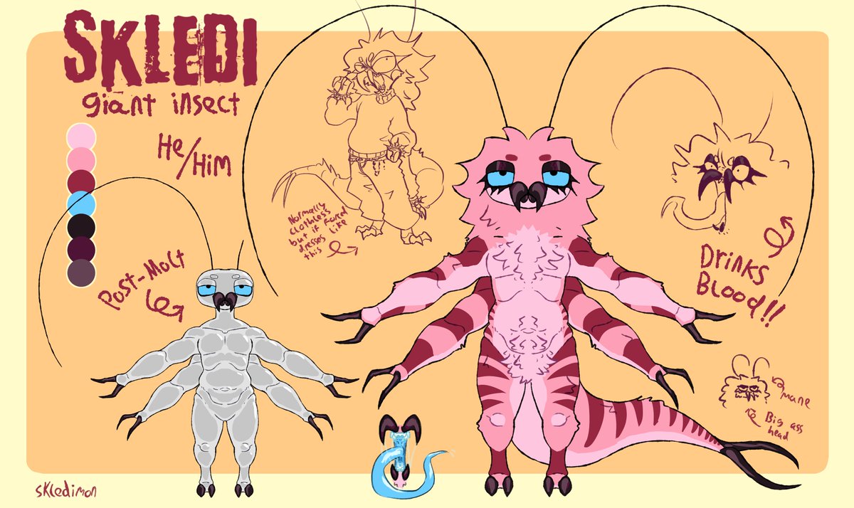 ART THREAD 🧵starting with my sona, Skledi