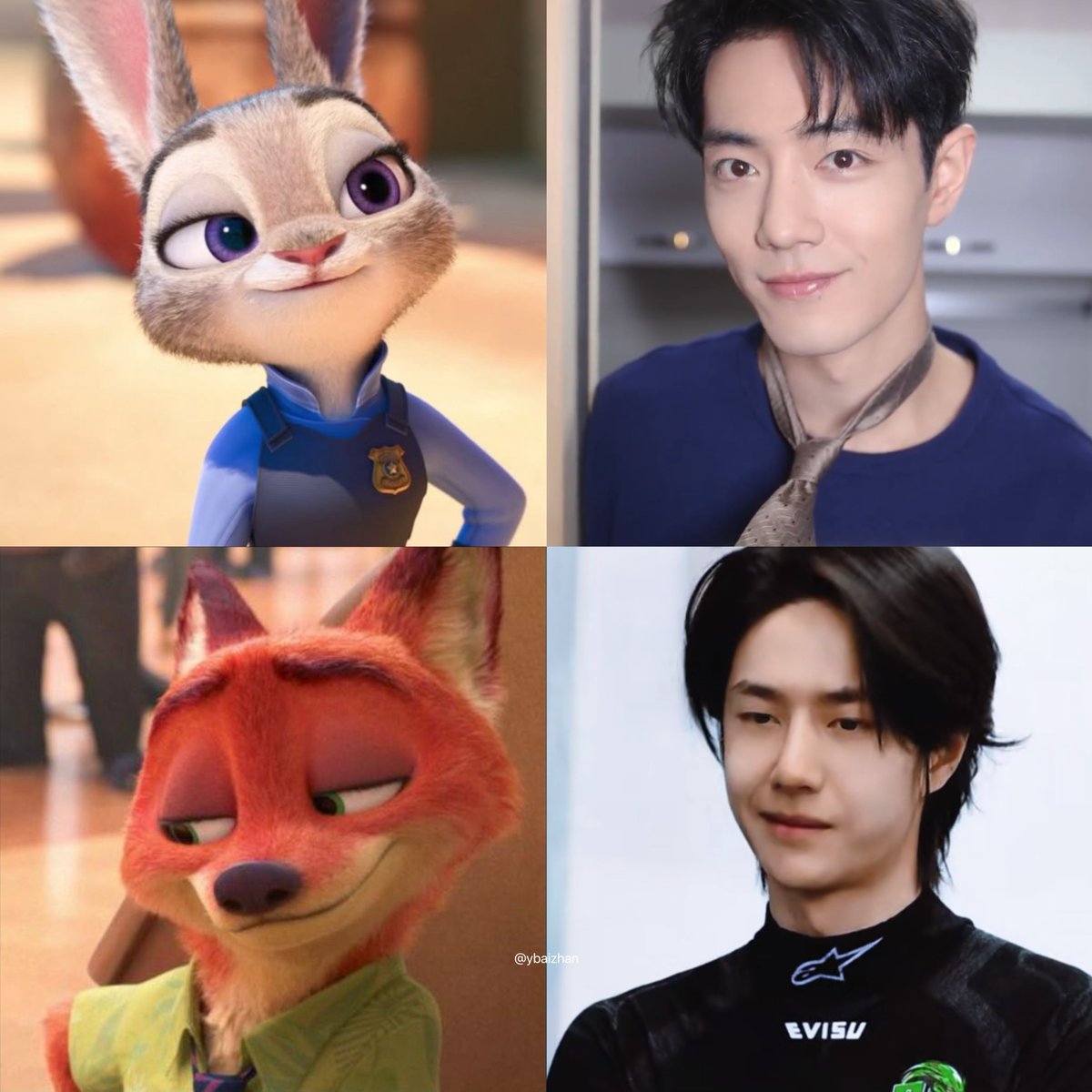 ybaizhan's tweet photo. 🐰x 🦊 https://t.co/x788hWNWgZ