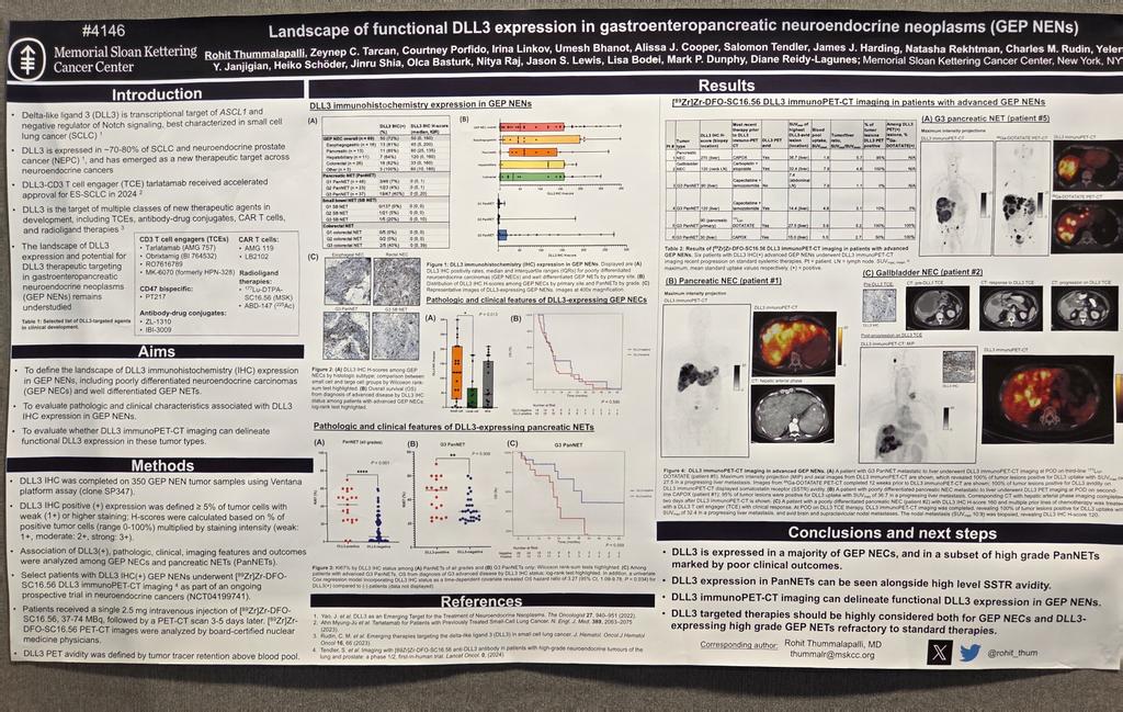 Zona de posters sobre TNE en #ASCO25

✅️Expresión de DLL3
✅️Expresión de TROP2
✅️Combinación EVE-Lenva
✅️Cirugía hepática en S.carcinoide