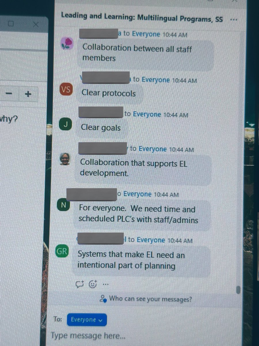 Had a great time connecting with everyone at today’s webinar! When we ask what drives successful ML programs, here’s what came up:
✅ Cross-team collaboration
✅ Clear goals &amp; protocols
✅ Strong PLCs
✅ Intentional systems to support ELs

Let’s keep the momentum going!