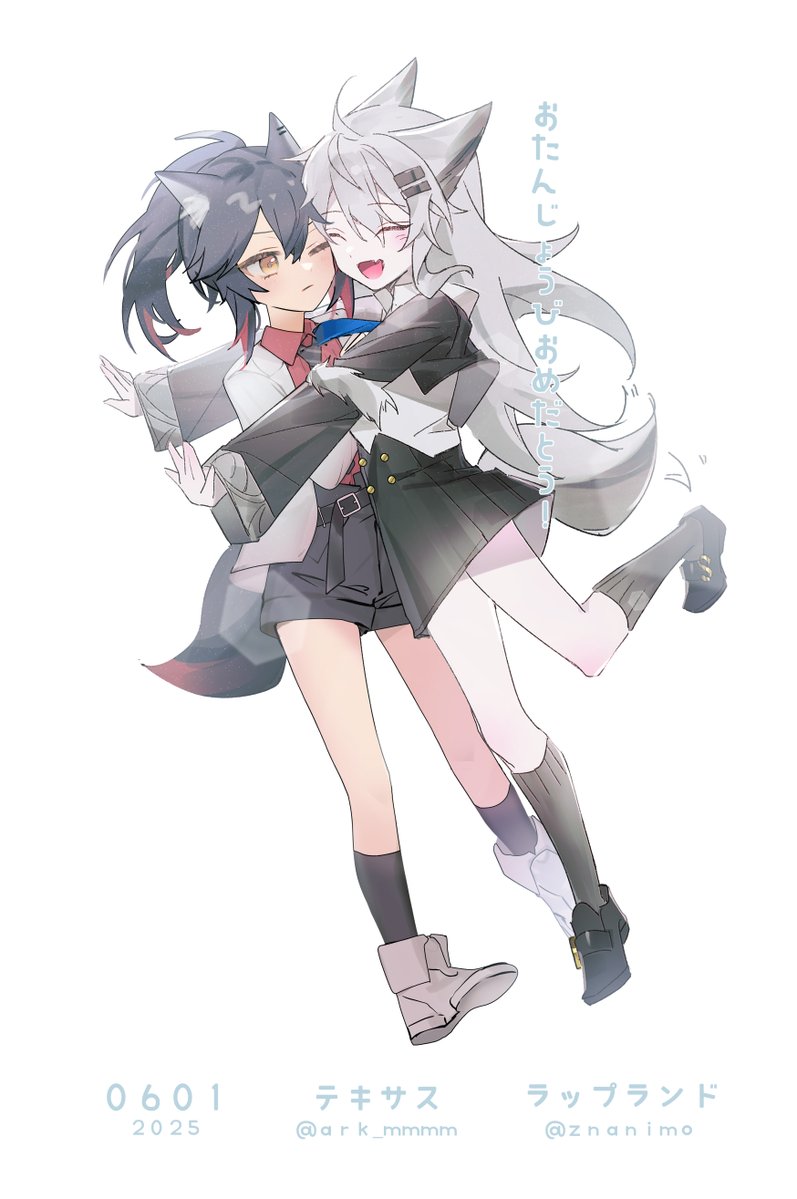 テキサスおたんじょうびおめでとう！🎂 #arknights 
#テキサス :me
#ラップランド :znanimo