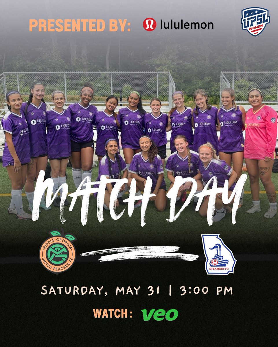 ‼️Inaugural Home Game‼️

Peaches FC hosts their first home match against Steamers FC for Match Week 2. Starting off strong in the Women’s Premier Division, Peaches FC looks to capitalize and build off their momentum to continue their campaign to the top!

#justpeachy