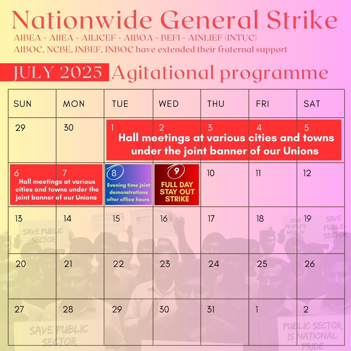 Nationwide General Strike 
#AIBEA