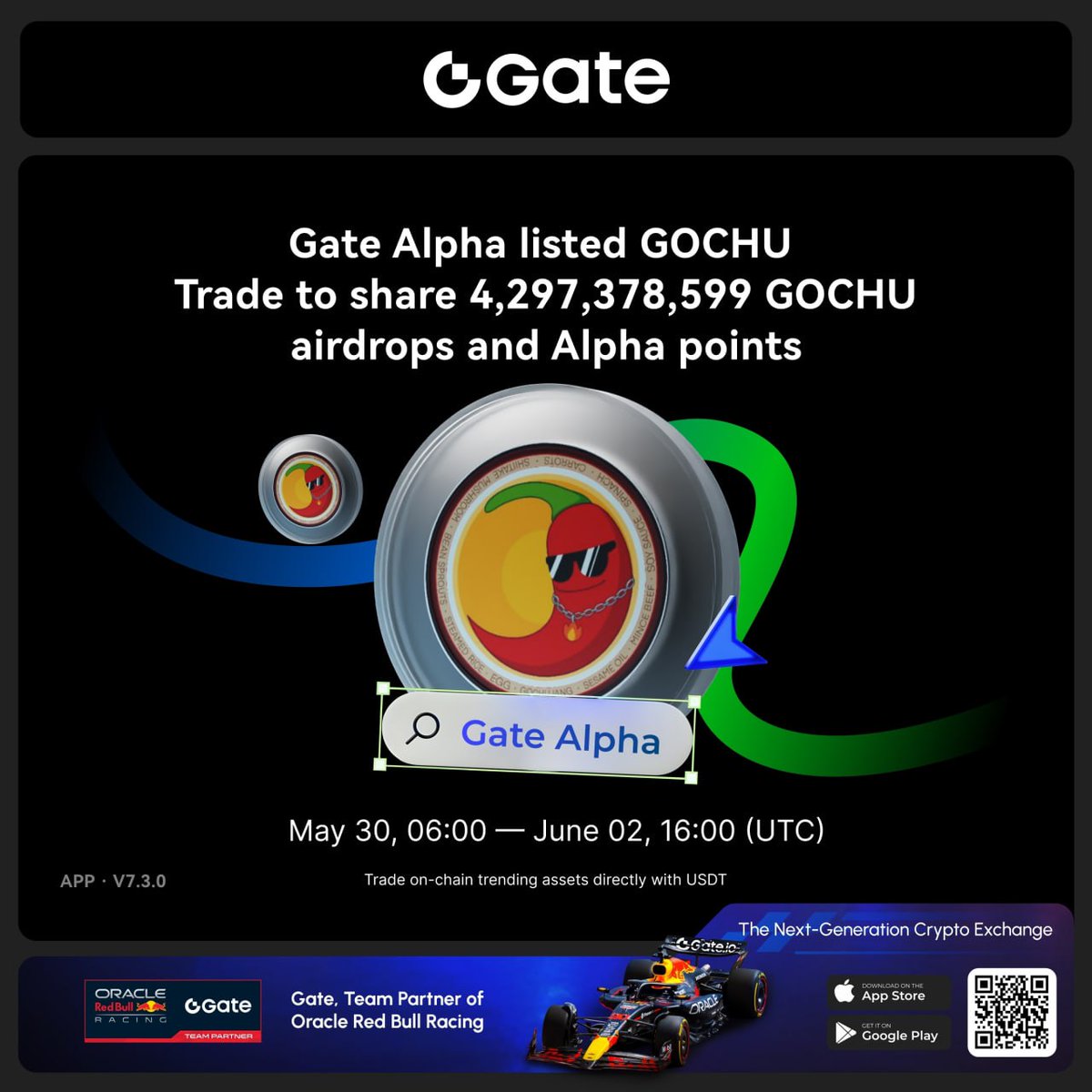 DefiGuru01's tweet photo. $GOCHU has skyrocketed by 67% since its launch. Don't miss out on two exclusive campaigns featuring 4.2 billion $GOCHU and Alpha Points. It's first come, first served so act quickly!
SIGN UP: https://t.co/b8wjFaea3Z
#GOCHU #GateAlpha #AlphaPoints #CandyDrop #GateGiftBo. https://t.co/yebd1ZaoGq