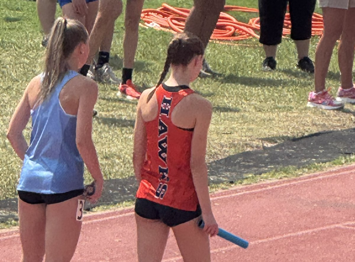 Lady Hawks 4x800 relay is on the track at the KSHSAA Track and Field Championships. <a href="/OlatheEastTrack/">OE Track & Field</a> <a href="/OlatheEastHawks/">Olathe East High School</a>