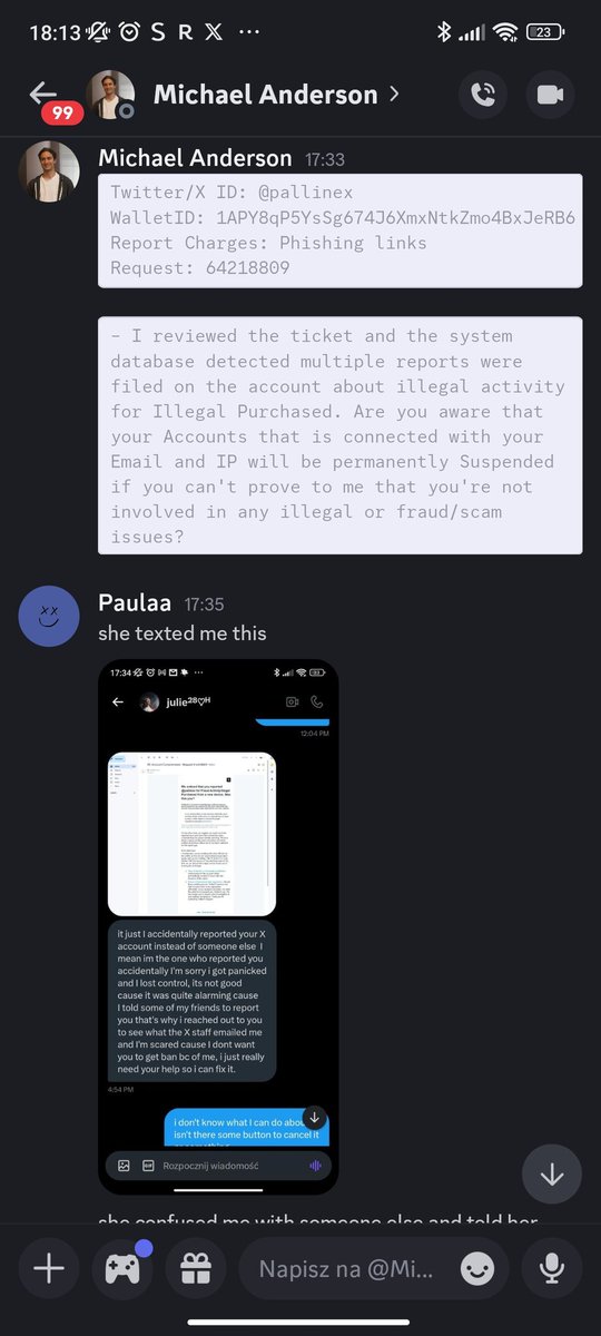 pallinex's tweet photo. chciał żebym zmieniła maila na jakiegoś jego, wtedy zaczęło mi coś nie pasować i postanowilam sprawdzić czy jest coś o takich scamach w internecie i znalazłam na reddicie że ktoś opisać identyczną sytuację ale on już stracił konto https://t.co/zcKHz2dOWH