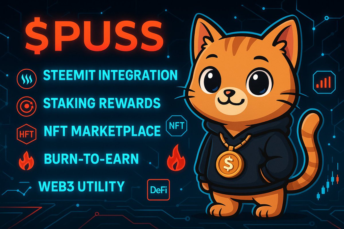 PussFi_FNDN's tweet photo. $PUSS token is the current king of the crypto world. $PUSS token has a strong community where users are constantly trying to move forward using new utilities.

$PUSS #PUSS #PussFi #Steemit #Crypto #web3 #bullrun https://t.co/EWvL8n6hU4