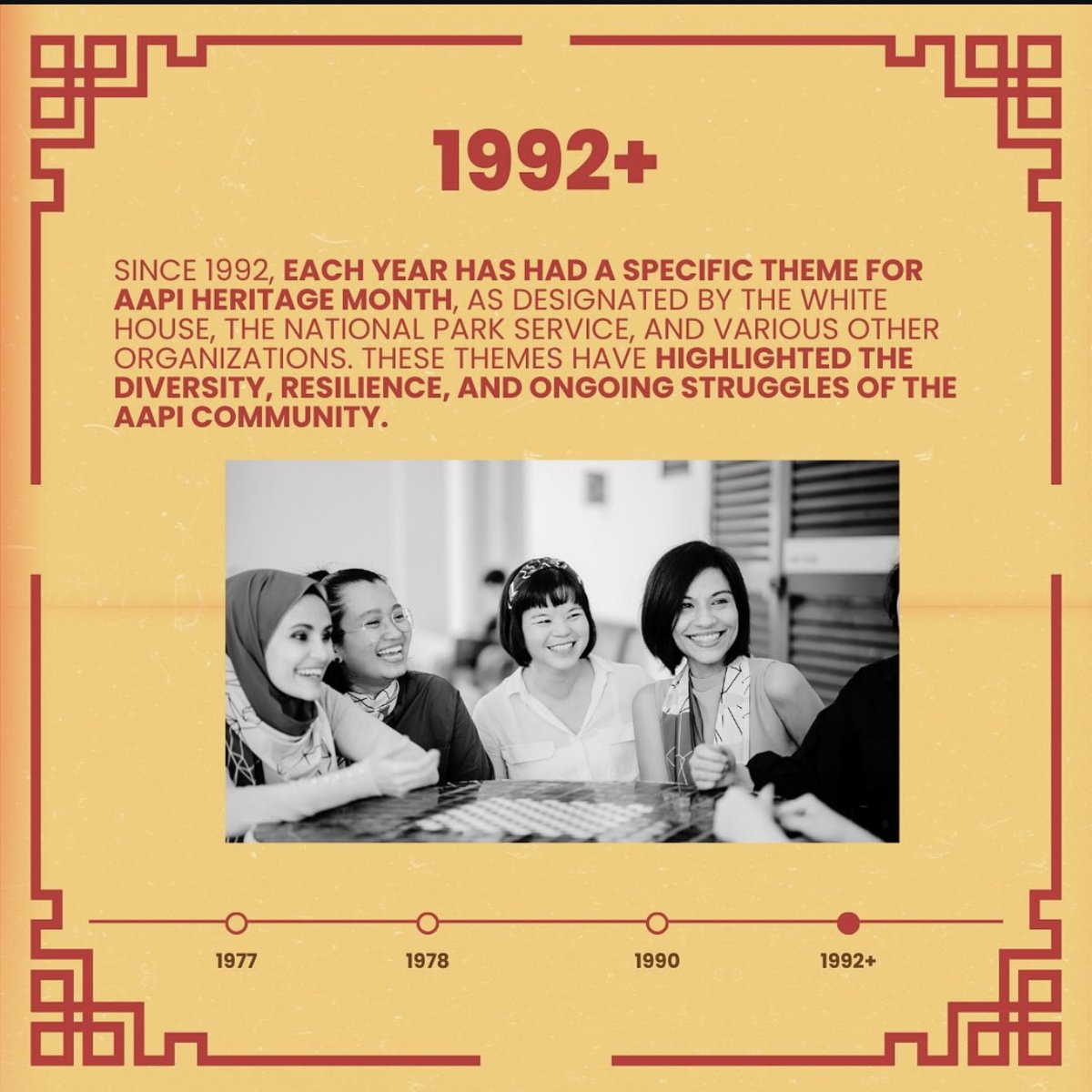 weare_org's tweet photo. On this last day of #AAPIHeritageMonth, we’re resharing this timeline from [@oaklandvnchamber via IG] as a reminder that change is possible when community leads. From 1978 to now, we celebrate the power of resilience, culture &amp; education. #Repost #AAPIPride #HistoryIsPower #weare https://t.co/dcQQ162UuG
