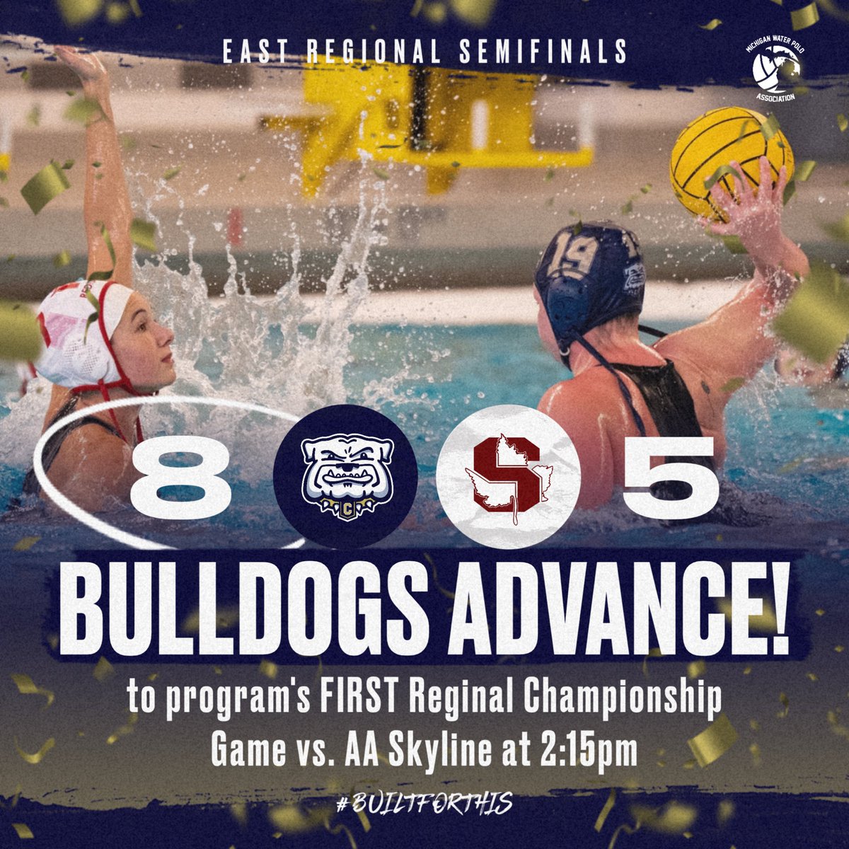 Chelsea Water Polo (@chs_waterpolo) on Twitter photo TO THE SHIP!! <a href="/ChelseaBulldogs/">Chelsea Athletics</a> take care of Seaholm 8-5 in the Regional Semifinal to advance to the program’s FIRST Regional Championship game against district foe AA Skyline at 2:15pm. Make the quick trip to AAS to come cheer on the girls!! 🏆🔥🐾
#weplayforchampionships TO THE SHIP!! <a href="/ChelseaBulldogs/">Chelsea Athletics</a> take care of Seaholm 8-5 in the Regional Semifinal to advance to the program’s FIRST Regional Championship game against district foe AA Skyline at 2:15pm. Make the quick trip to AAS to come cheer on the girls!! 🏆🔥🐾
#weplayforchampionships