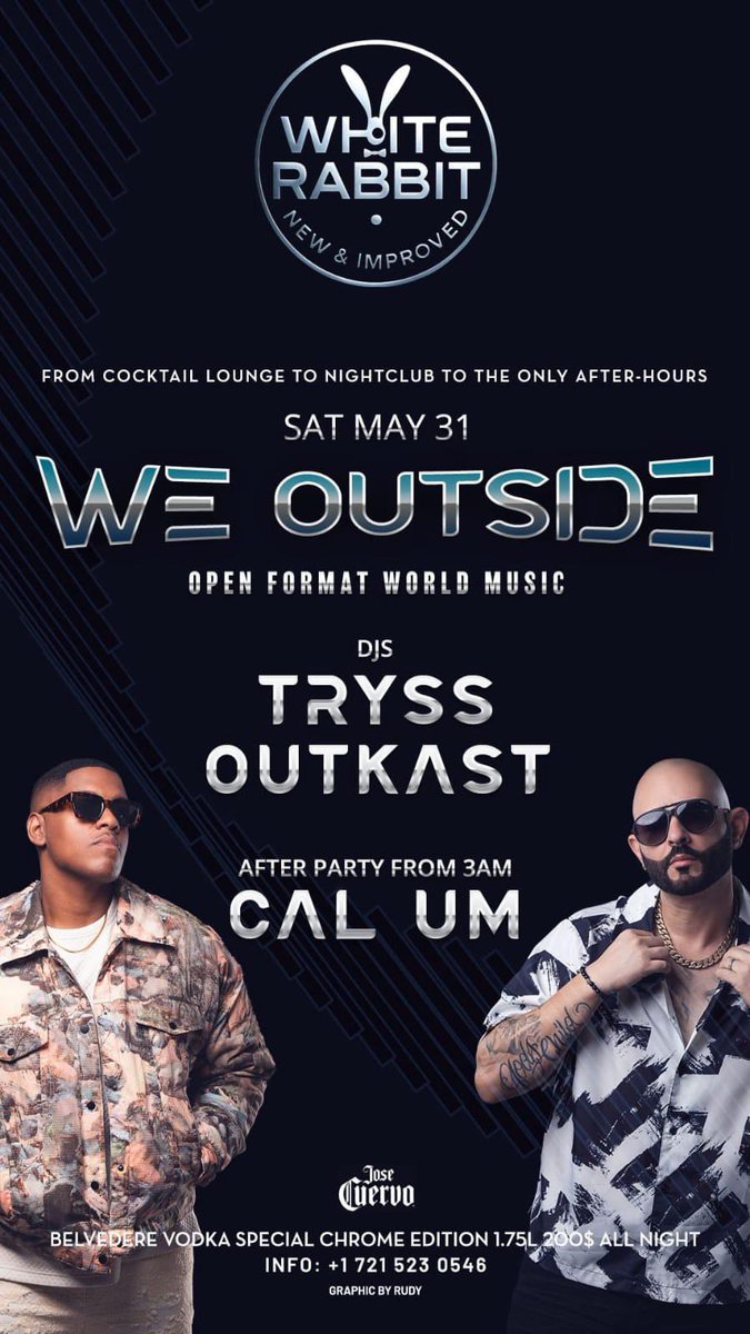 Let’s keep the weekend going! Tonight I’ll be at The White Rabbit for We Outside!!